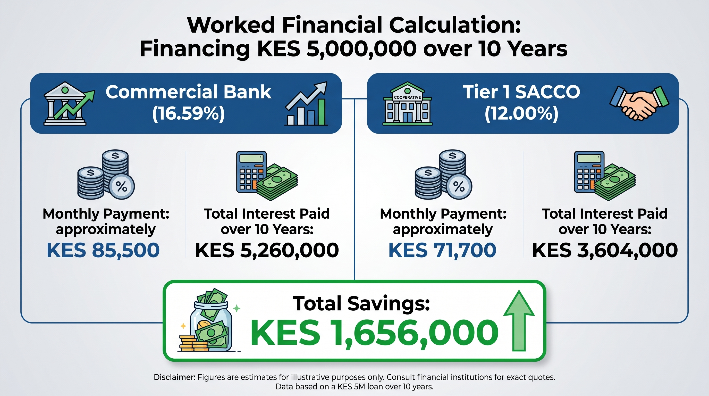 Worked Financial Calculation: Financing KES 5,000,000 over 10 Years